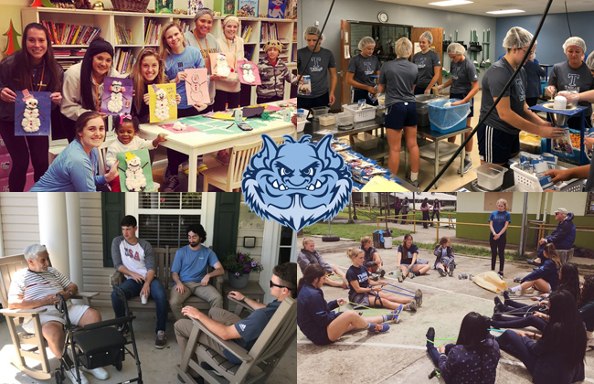 Trinity Christian Student-Athletes In Service Action