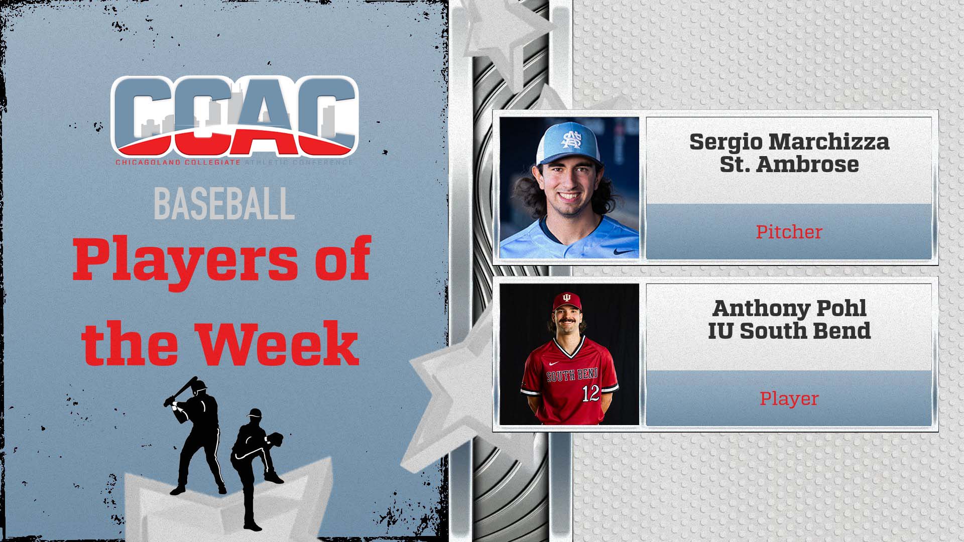 IUSB's Pohl, SAU's Marchizza Earn First Weekly Baseball Honors For 2024