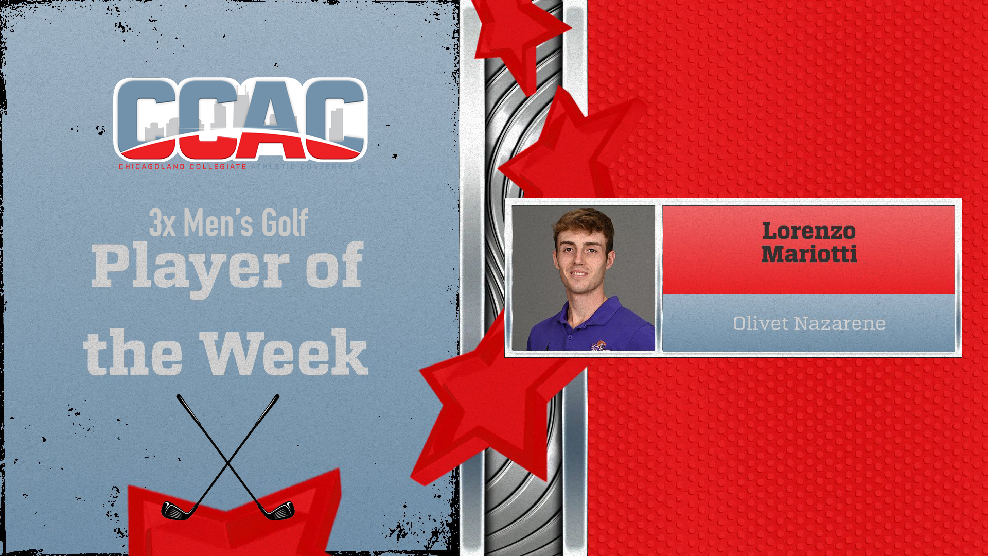 ONU's Mariotti Continues Dominance On Weekly Men's Golf Honors List