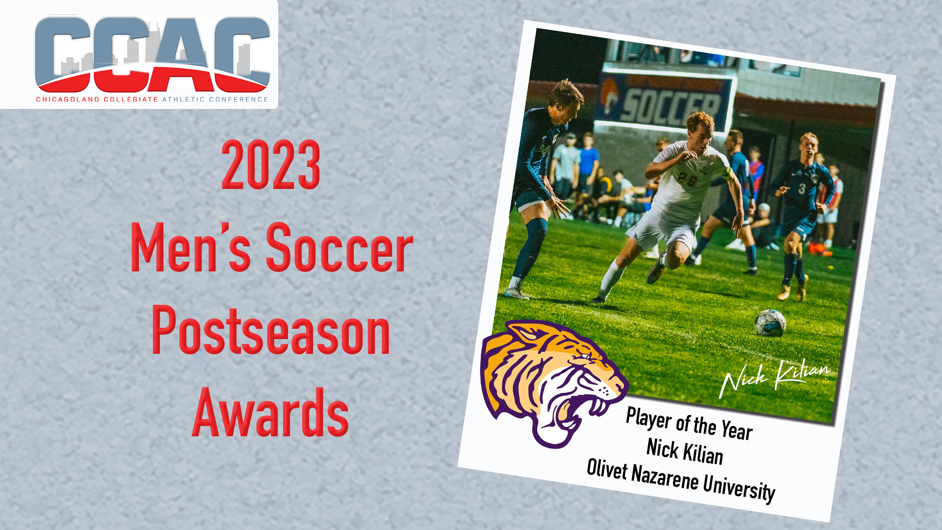 Olivet Nazarene Completes The Trifecta By Topping Men's Soccer Honor Roll