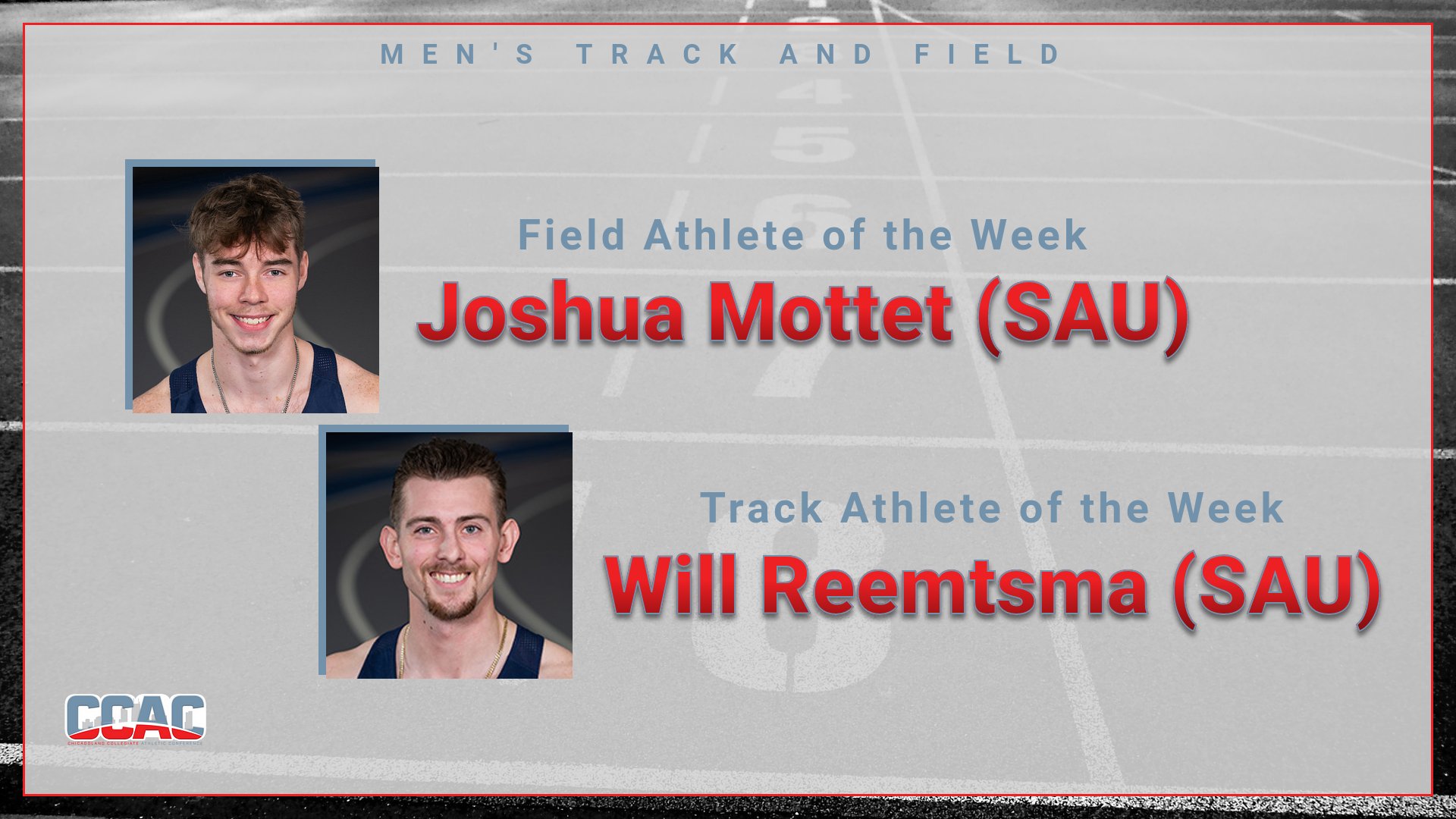 SAU's Mottet Repeats, Reemtsma Claims First Men's Indoor Track &amp; Field Weekly Honor