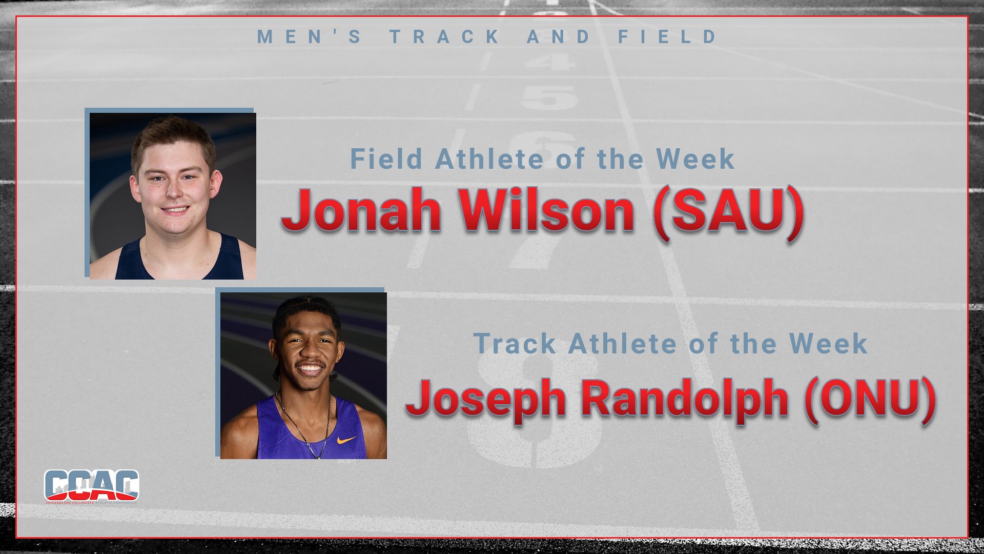 First-Place Finishes Result In Weekly Men's Track &amp; Field Honors For ONU's Randle, SAU's Wilson