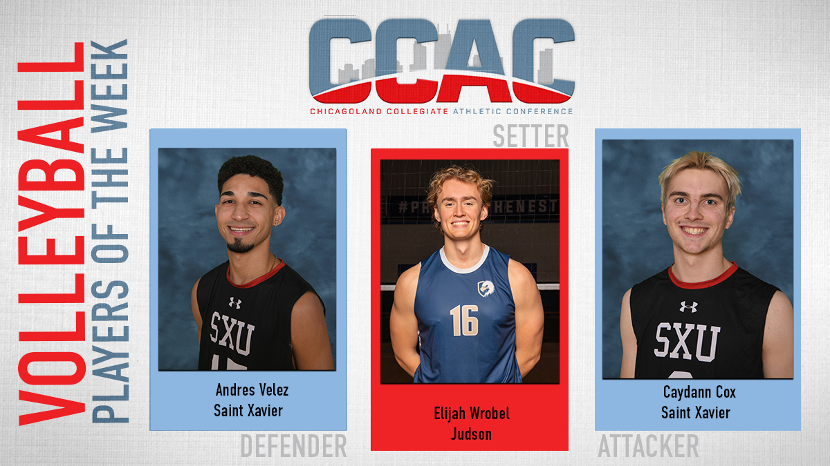 First Set of Men's Volleyball Weekly Honors Go To SXU's Cox, Velez, JU's Wrobel