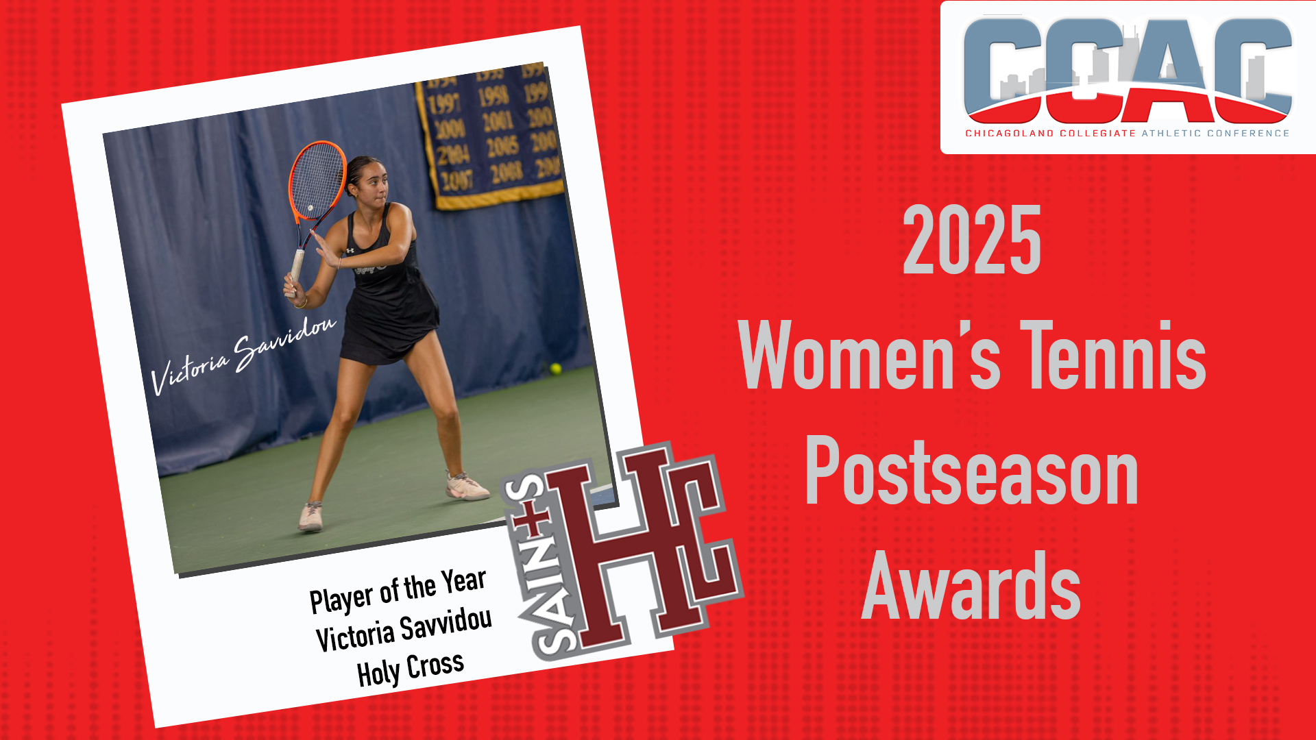 Savvidou, Holy Cross Headline Women's Tennis Honor Roll