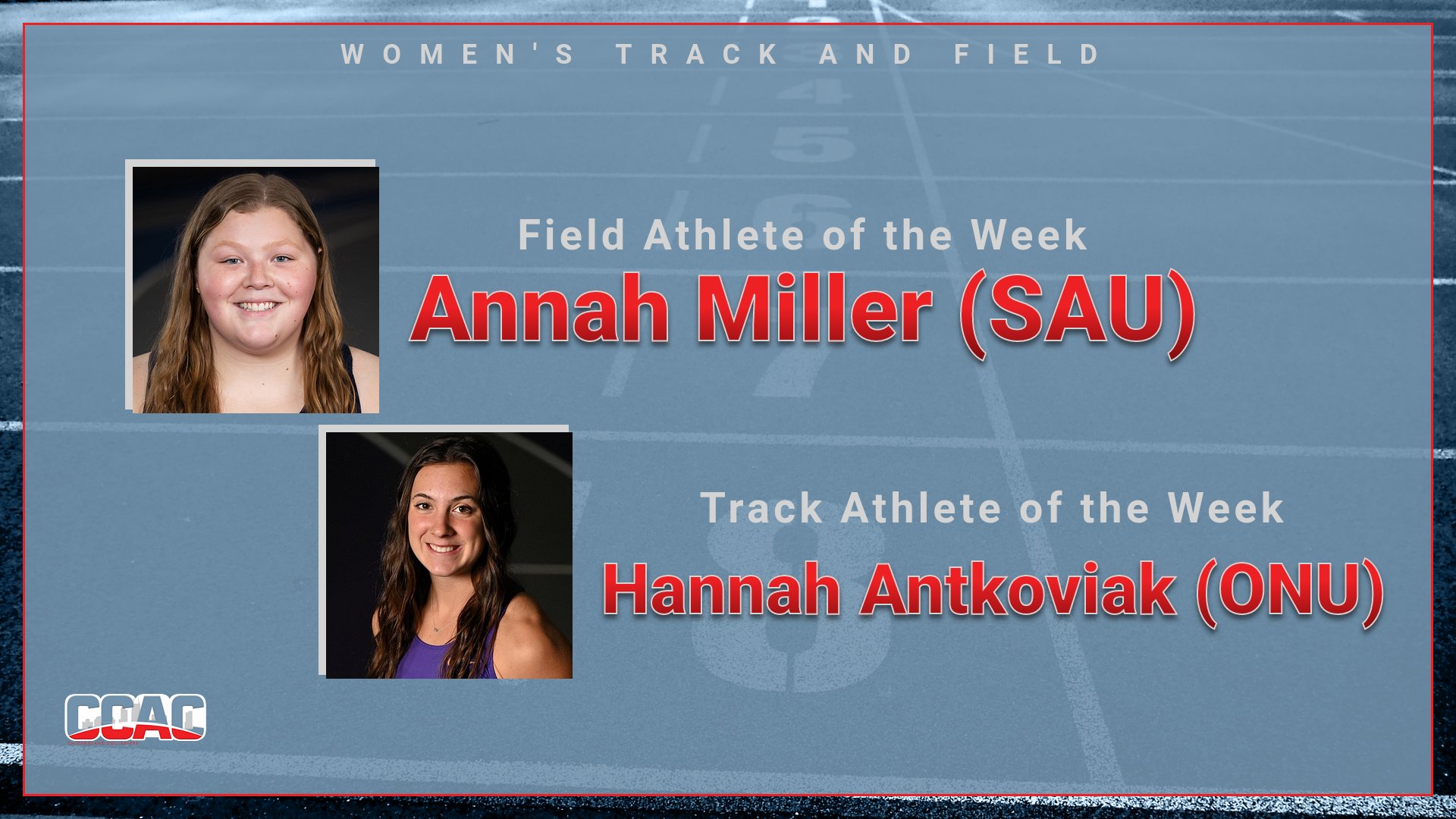 Top NAIA Marks Earn Weekly Women's Outdoor T&amp;F Honors For ONU's Antkoviak, SAU's Miller